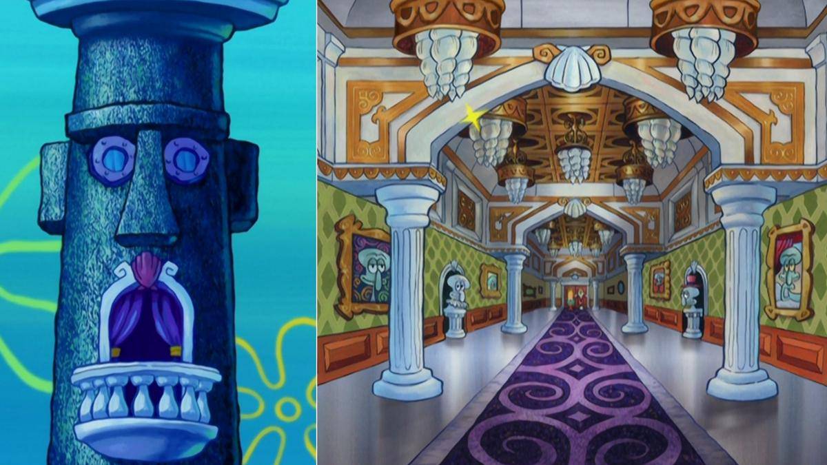 rumah Squilliam yang interior dan fasilitasnya begitu mewah (dok. Nickelodeon/SpongeBob SquarePants)