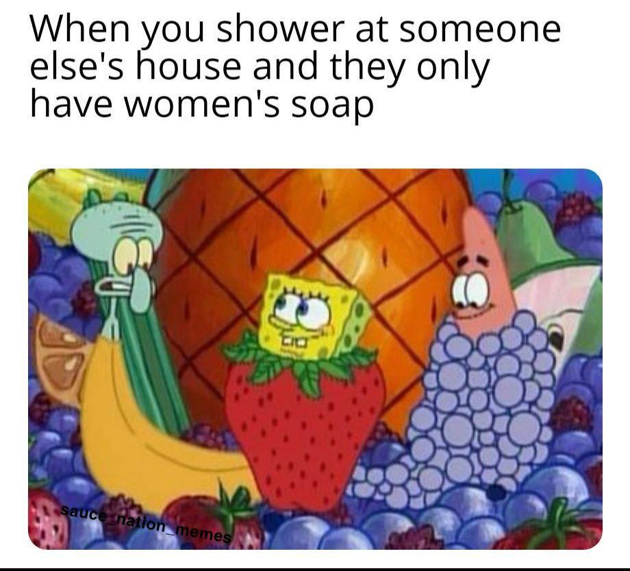 meme SpongeBob tentang sampo