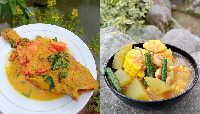 kolase menu lauk sayur di Erista Griyo Dhahar (instagram.com/eristagriyodhahar) 