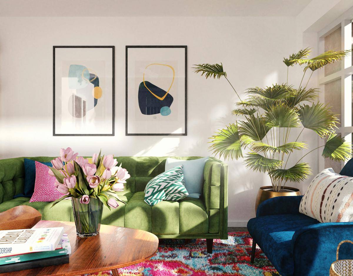inspirasi rumah bertema skandinavia colorful (unsplash.com/Spacejoy)
