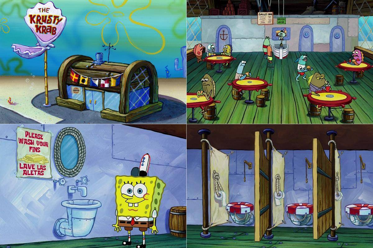 berbagai fasilitas di restoran Krusty Krab (dok. Nickelodeon/SpongeBob SquarePants)
