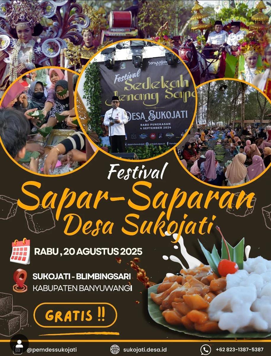 Ilustrasi festival sapar-saparan. Instagram/pemdessukojati