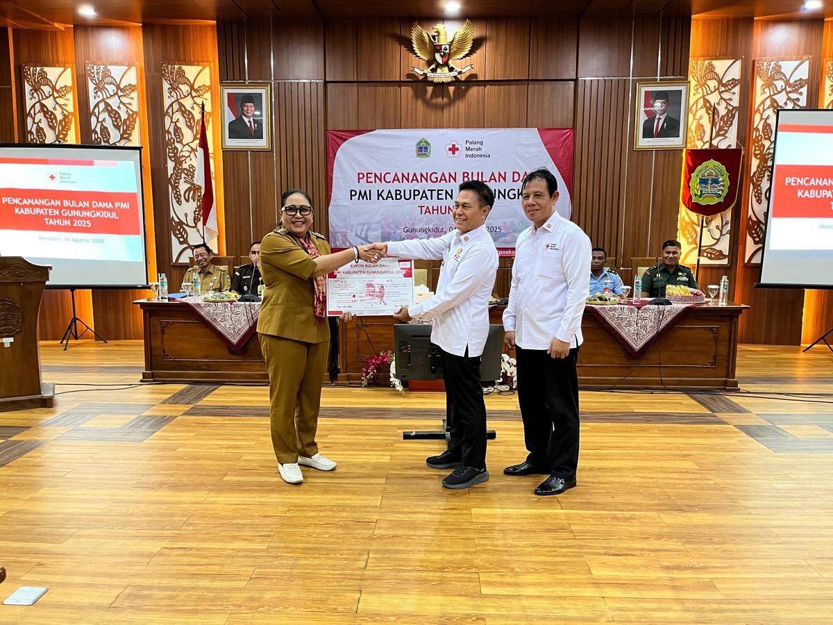 Bulan dana PMI Kabupaten Gunungkidul.(Dok. Diskominfo Gunungkidul)