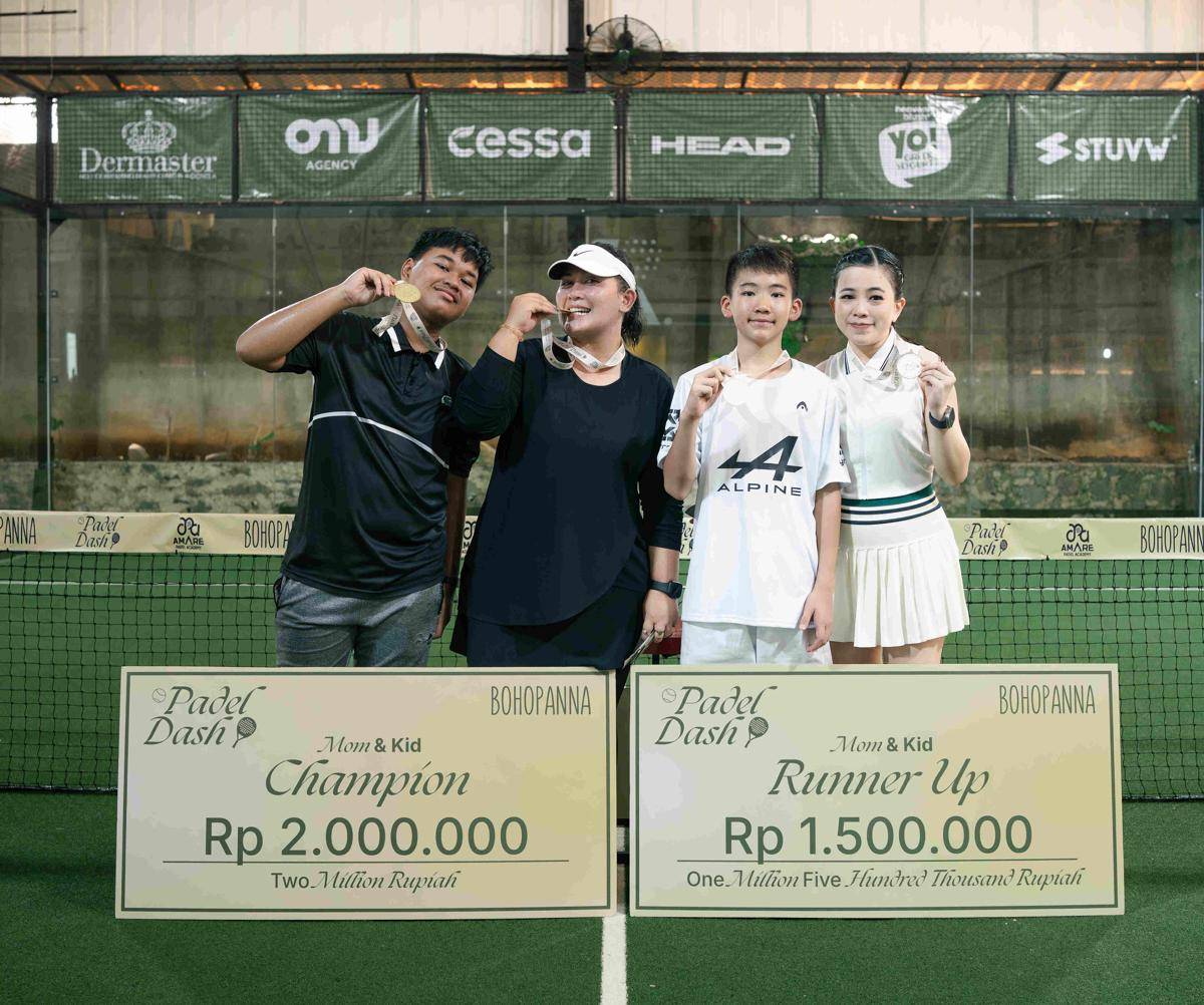 Pemenang Utama dan Runner Up Padel Dash Category Mom & Kid (dok. rilis)