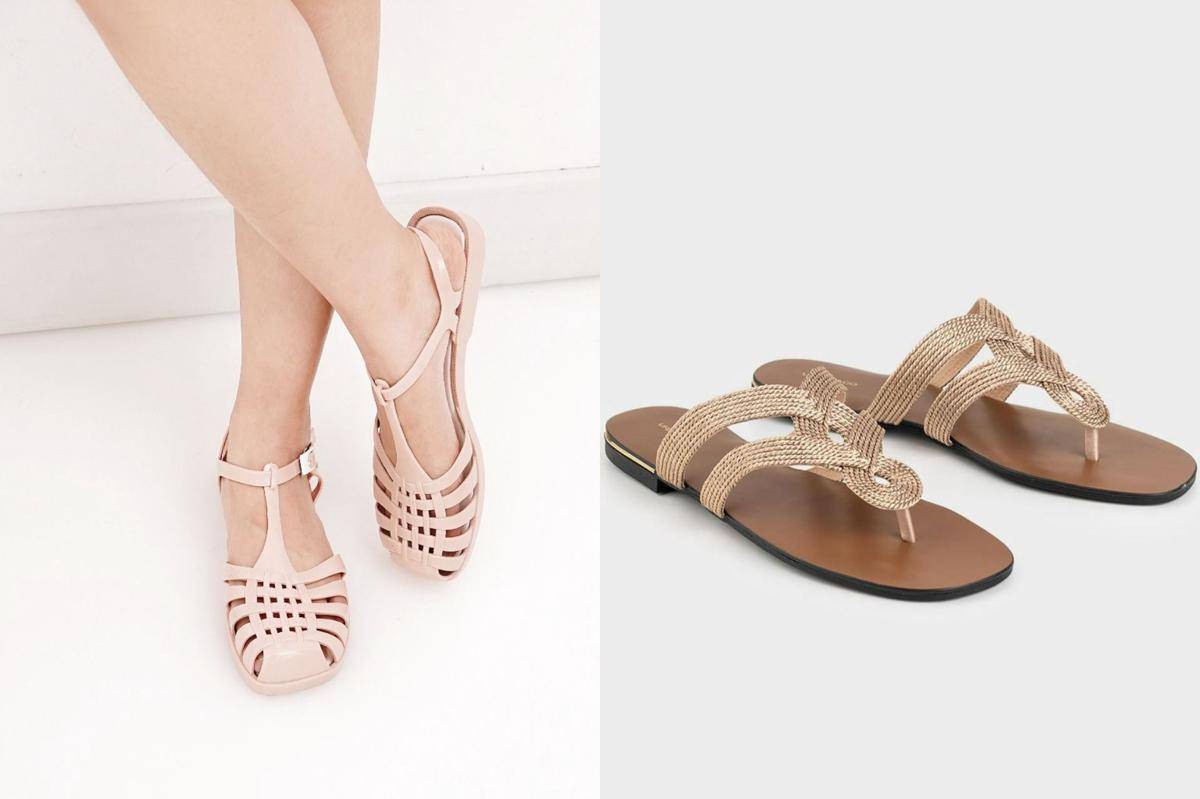 Rekomendasi sandal pantai cewek merek lokal (shopee.co.id/Porto Official Shop | shopee.co.id/Another Official)