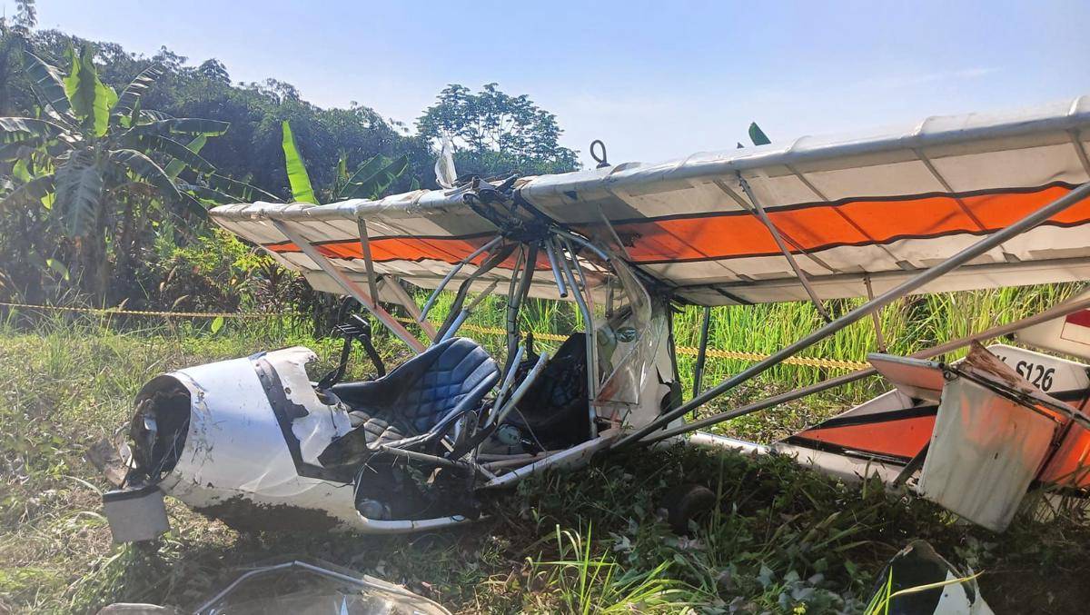 Pesawat latih sipil Microlight Fixedwing Quicksilver GT500 yang dikemudikan Marsma Fajar Adriyanto. (Dokumentasi Istimewa)