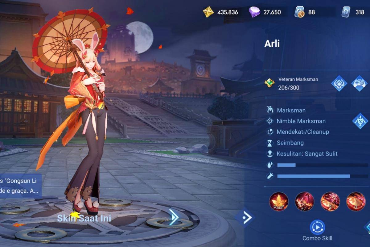 potret Arli hero marksman HOK