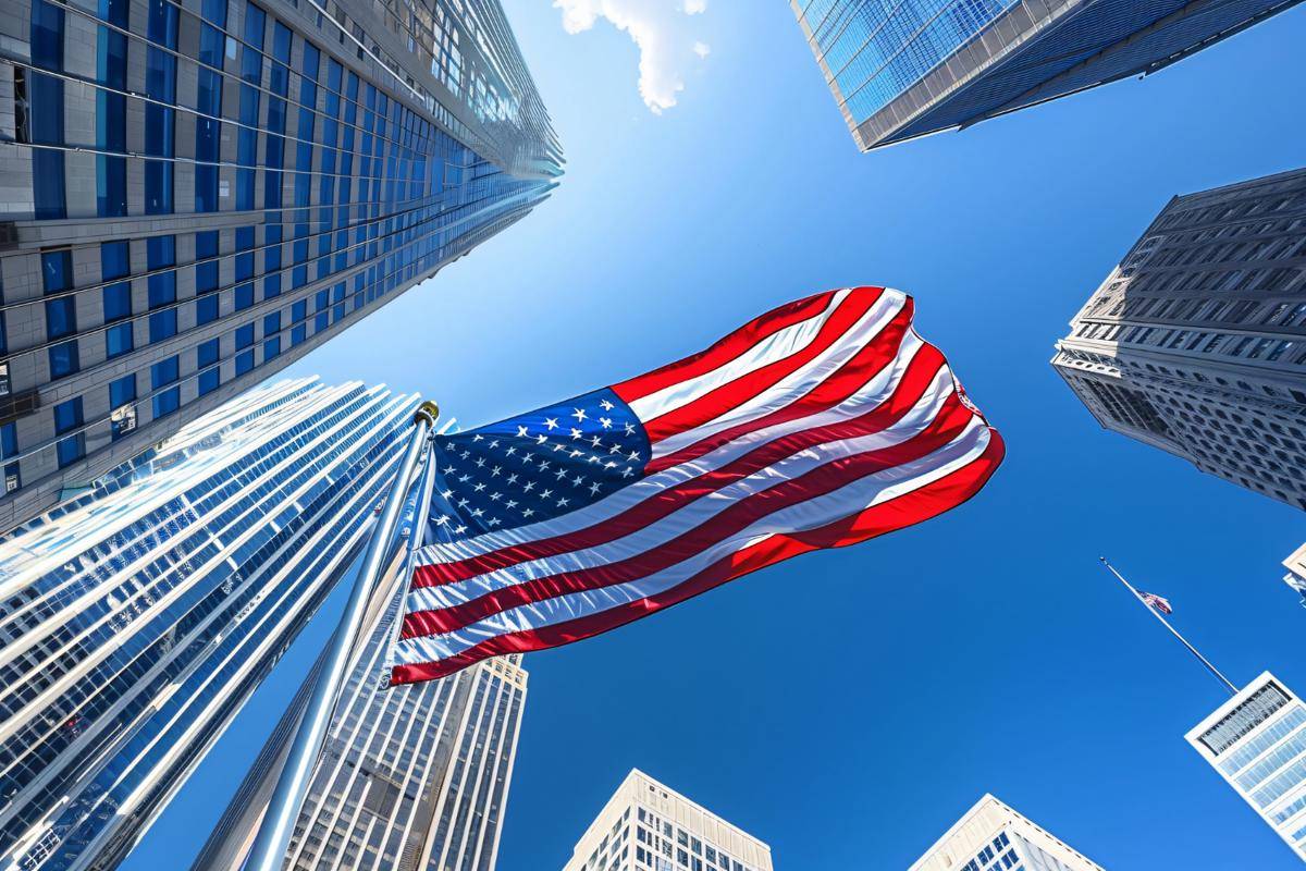 Ilustrasi bendera Amerika (freepik.com)
