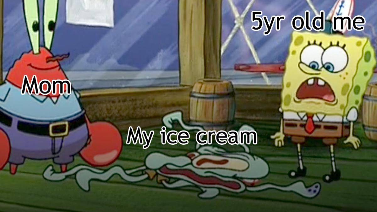 meme SpongeBob tentang es krim