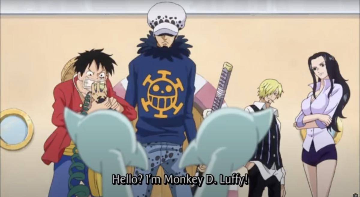 Luffy menantang Doflamingo di episode 629