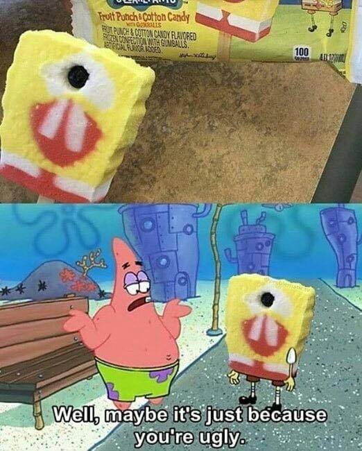 meme SpongeBob tentang es krim