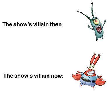 meme SpongeBob tentang penjahat