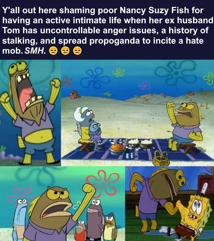 meme SpongeBob tentang penjahat