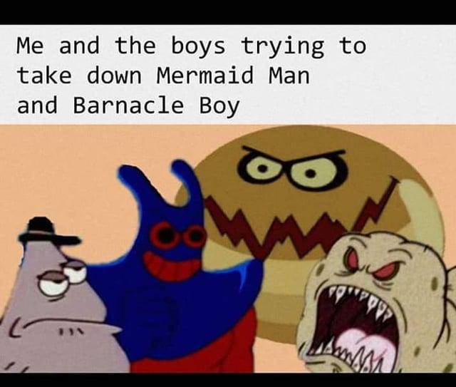meme SpongeBob tentang skuad
