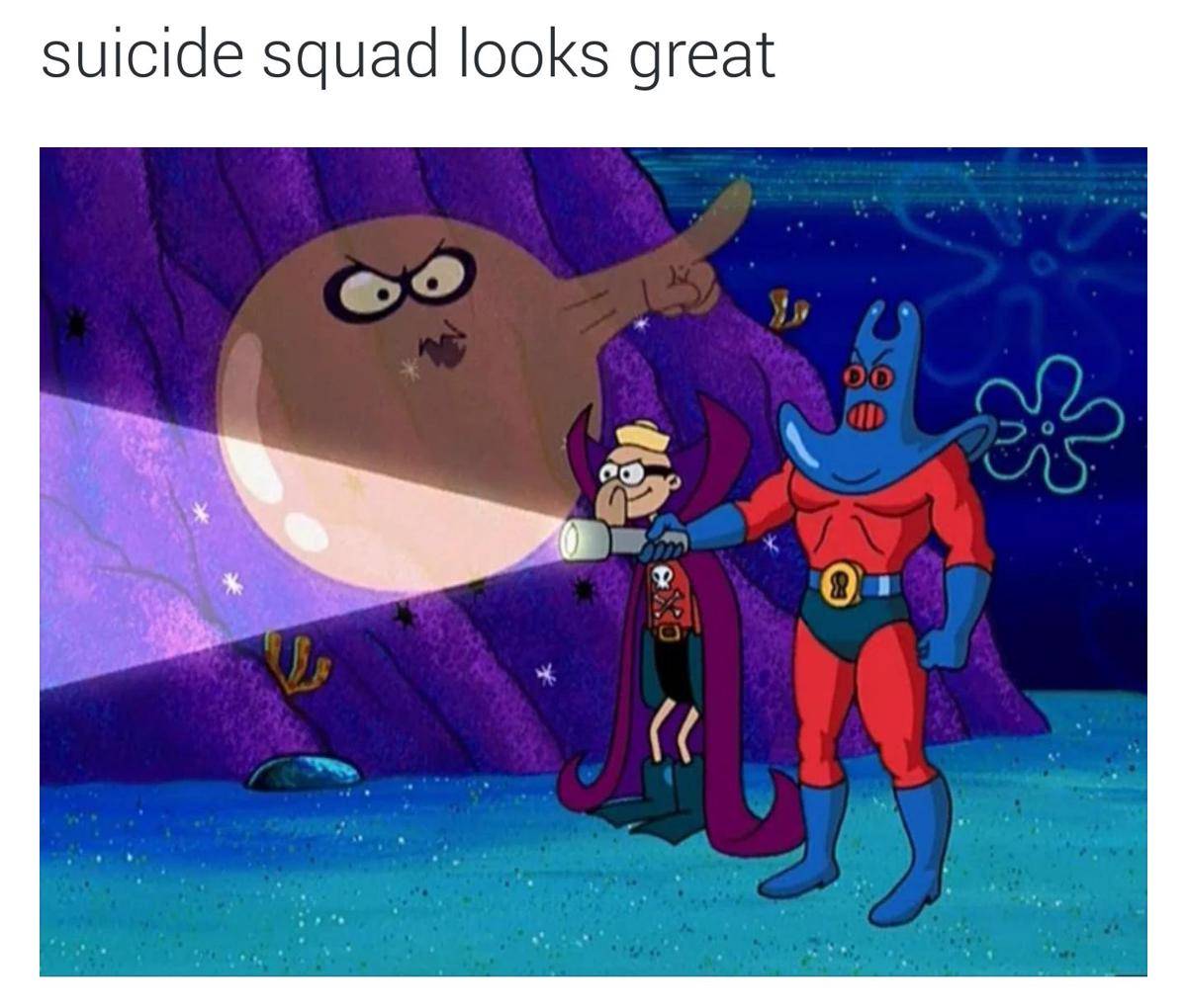 meme SpongeBob tentang penjahat