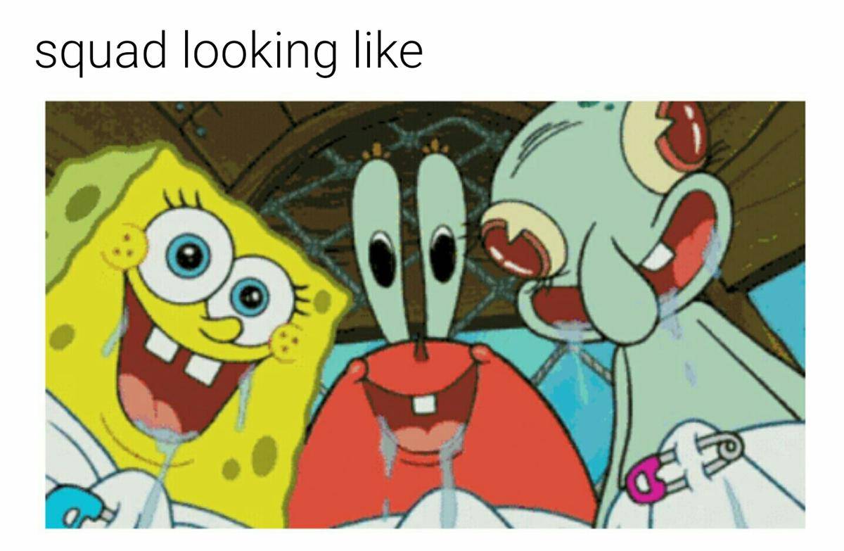 meme SpongeBob tentang skuad