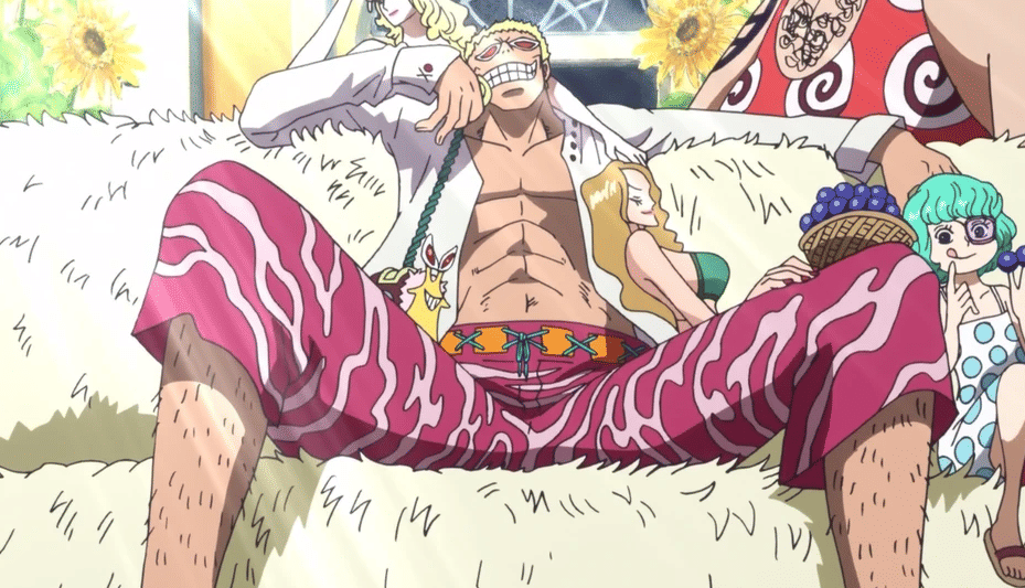 Karakter Donquixote Doflamingo dari anime One Piece (1999) (dok. Toei Animation)
