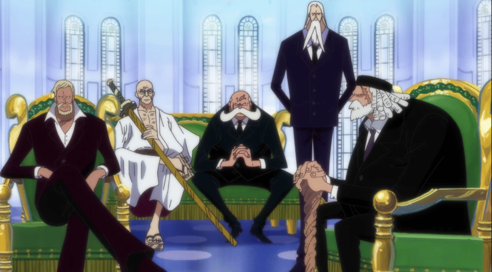 Karakter Gorosei/Five Elders dari anime One Piece (1999) (dok. Toei Animation)