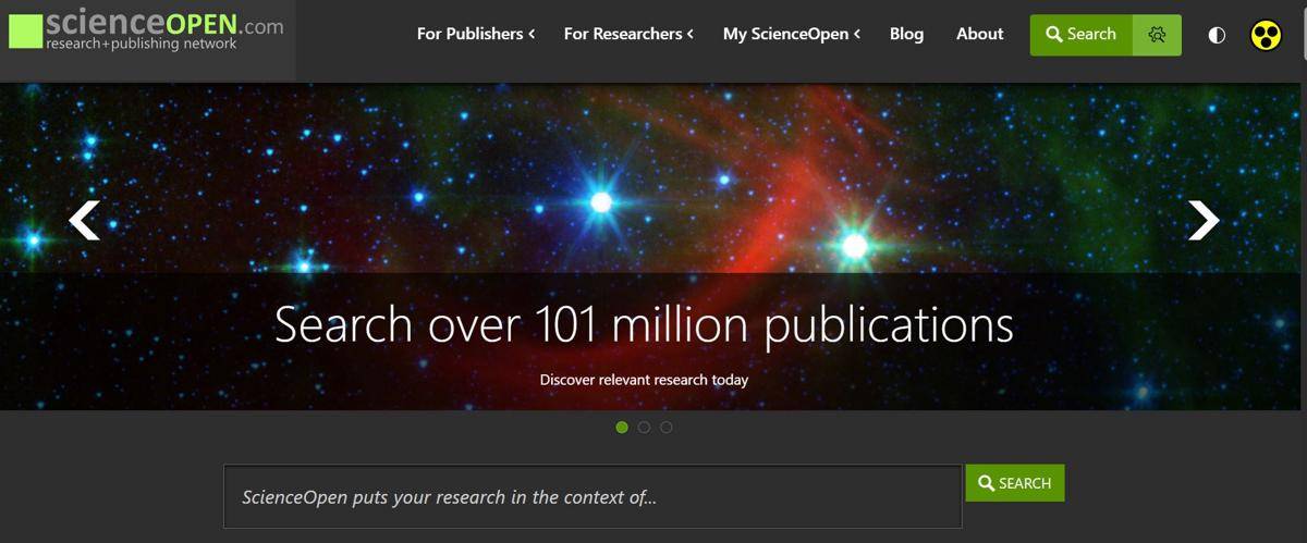 Tangkapan layar ScienceOpen 
