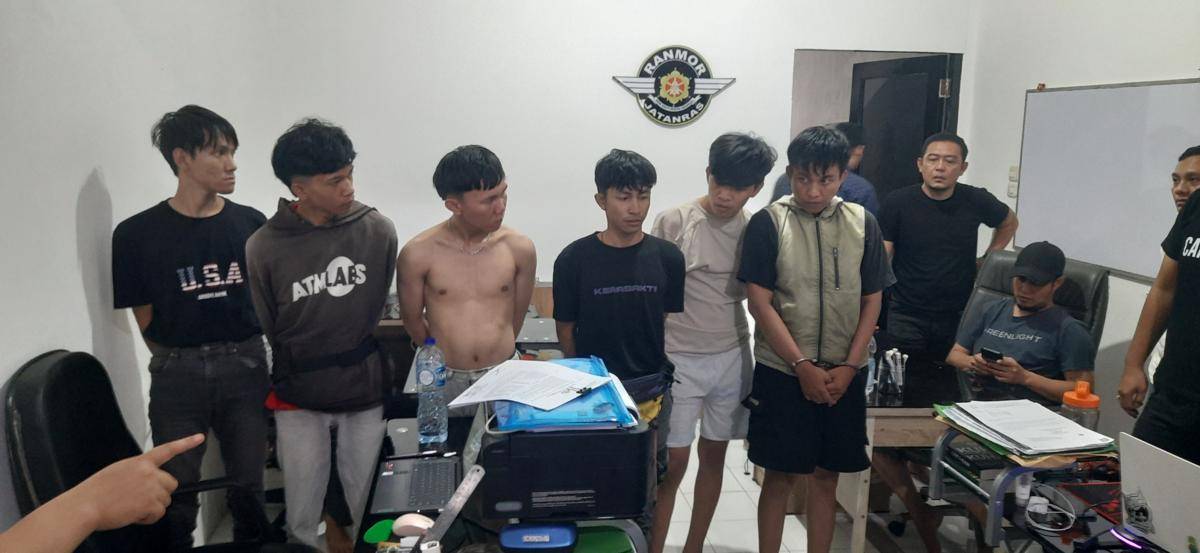 Enam Pelaku tawuran di Palembang ditangkap dengan modus pura-pura tawuran (Dok: Polda Sumsel)