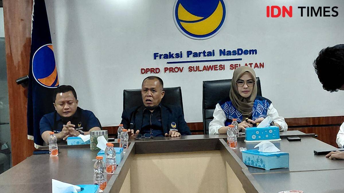 Wakil Ketua Panitia Rakernas NasDem 2025 di Makassar Andi Rachmatika Dewi (kanan). (IDN Times/Aan Pranata)