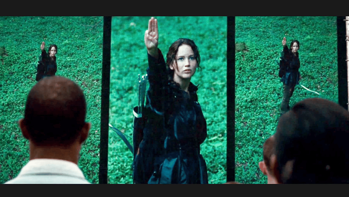 Three-finger salute The Hunger Games