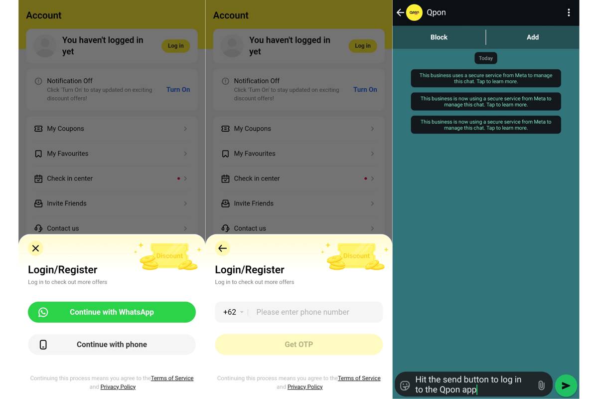 cara daftar akun Qpon