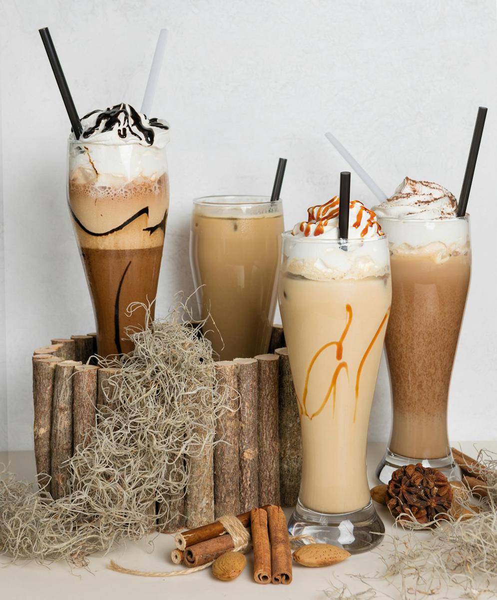 ilustrasi avocado coffee frappe 