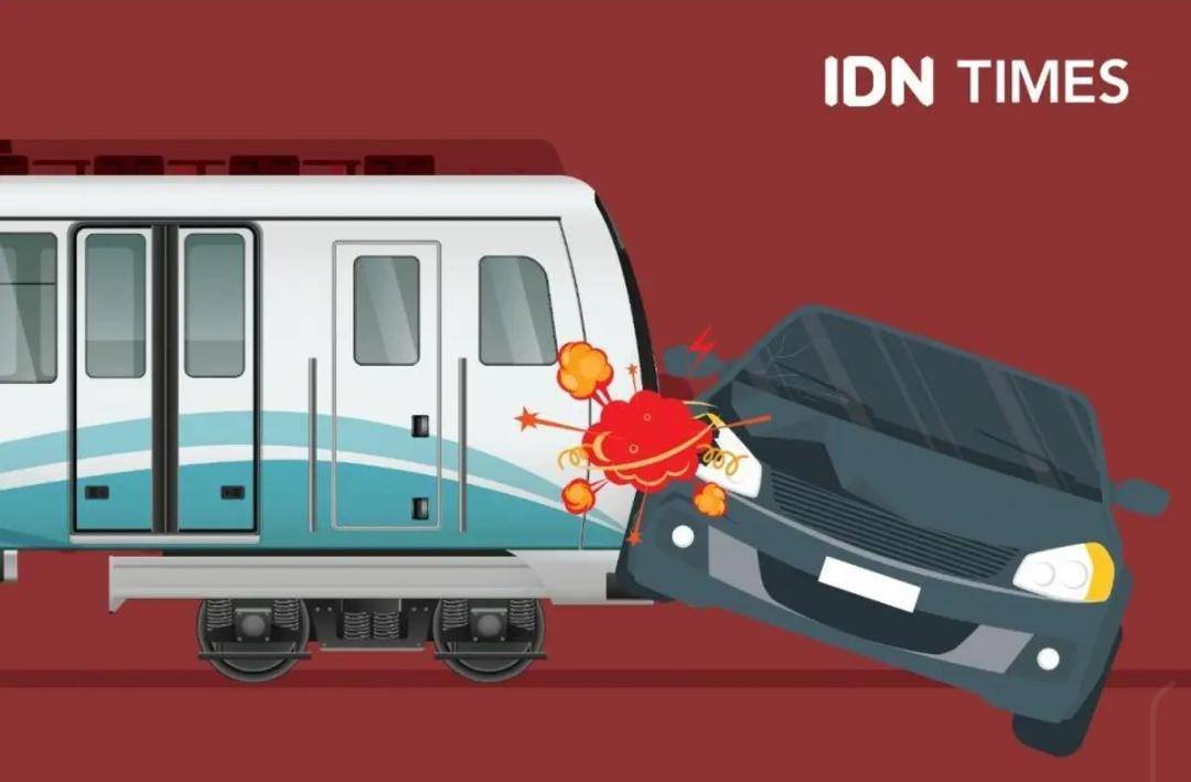 ilustrasi kecelakaan kereta dan mobil/bus (IDN Times/Aditya Pratama)