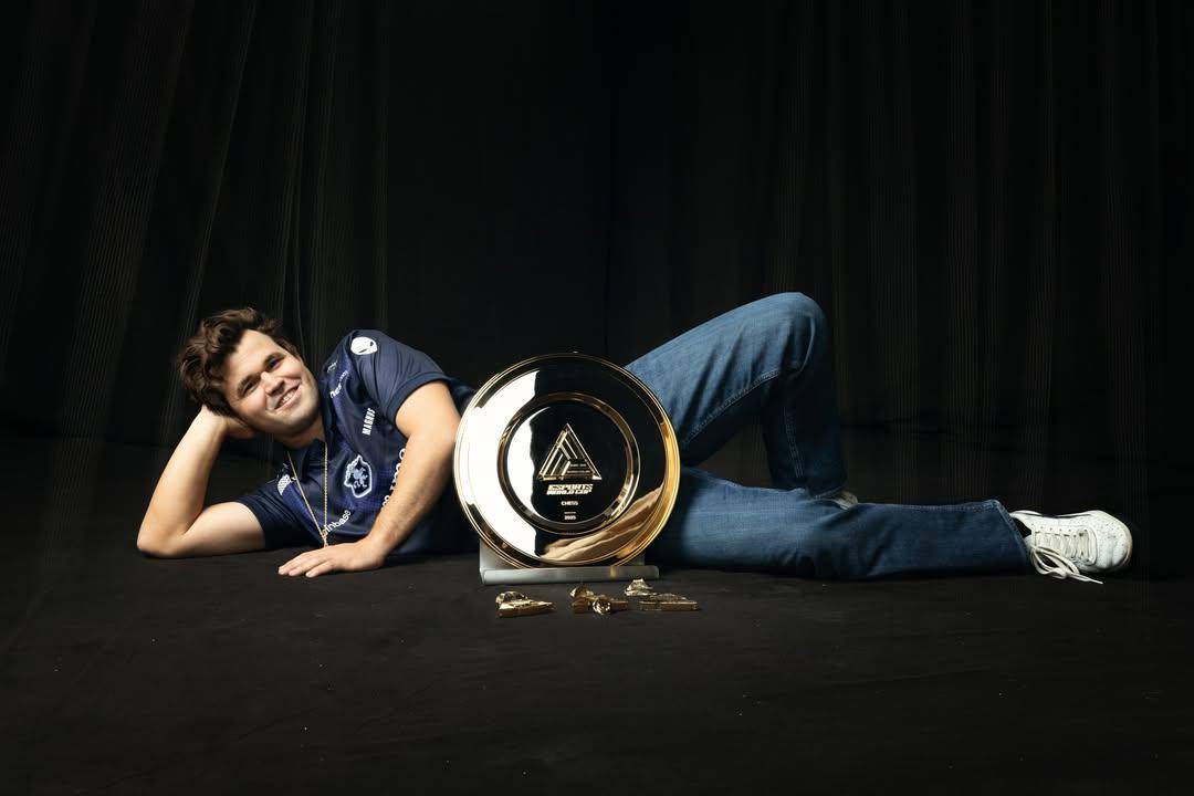 Potret Magnus Carlsen dari Team Liquid juara Chess di EWC 2025