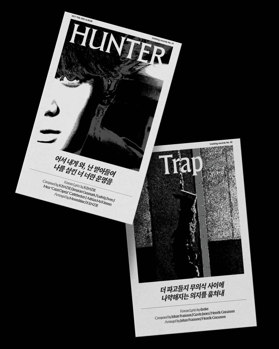 poster tracklist album HUNTER dari Key SHINee (instagram.com/shinee)