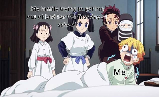 meme anime hari pertama 