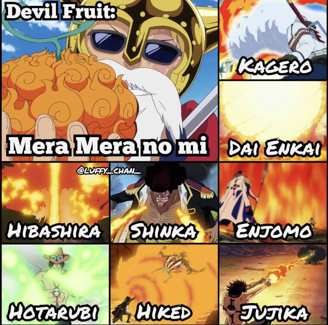 meme Mera Mera no Mi One Piece