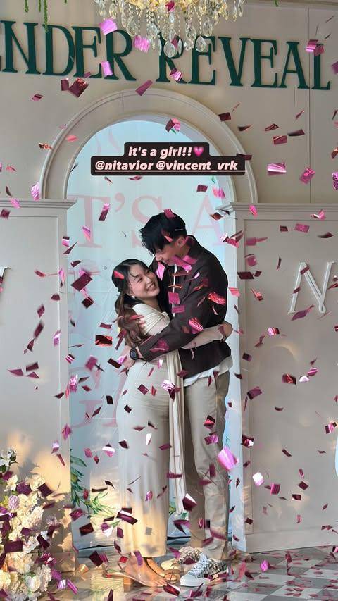 Gender Reveal Kehamilan Vior (Instagram.com/nitavior)