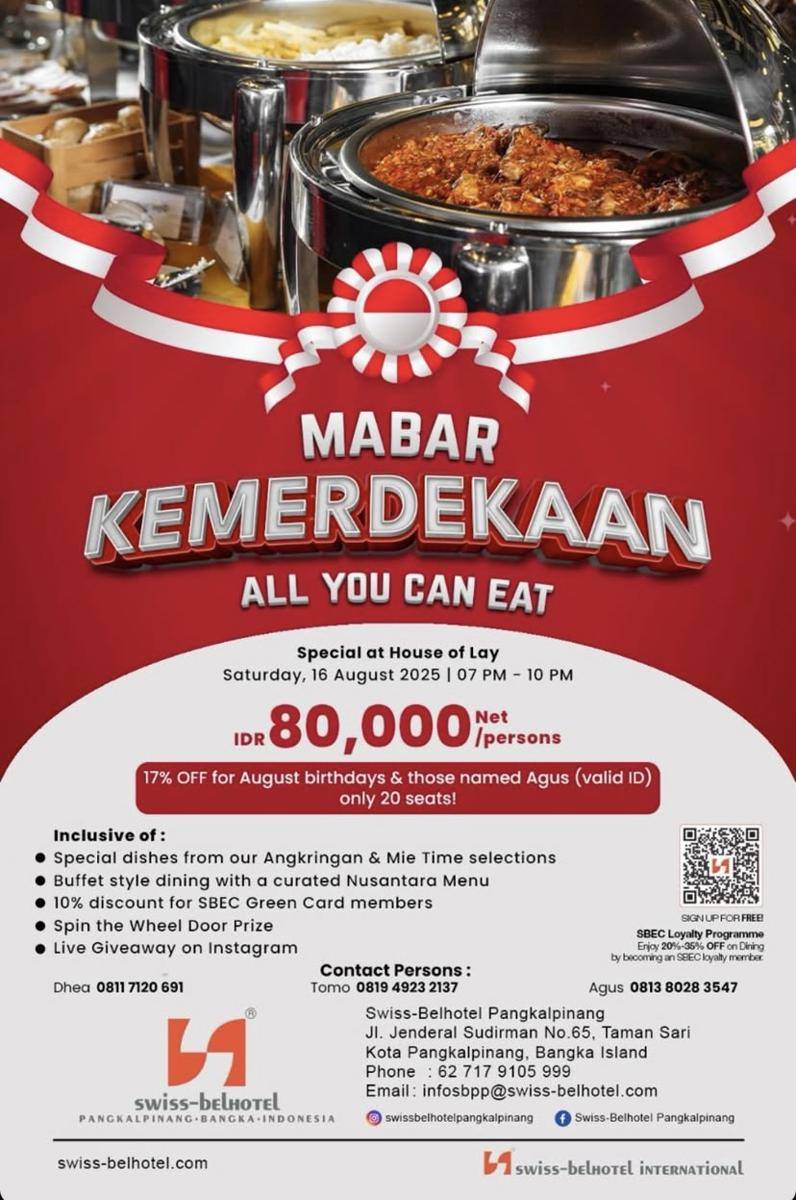 Story Instagram promo All You Can Eat di Swiss Belhotel Pangkalpinang 