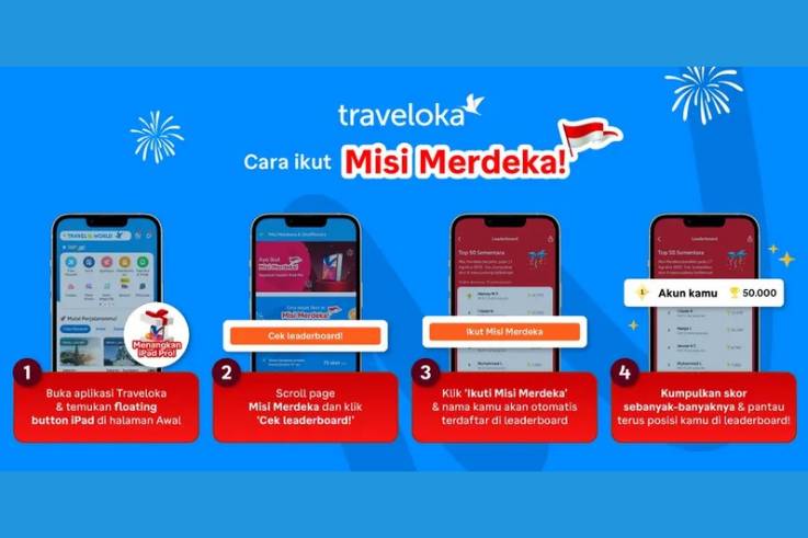 cara ikuti Misi Merdeka di Traveloka 