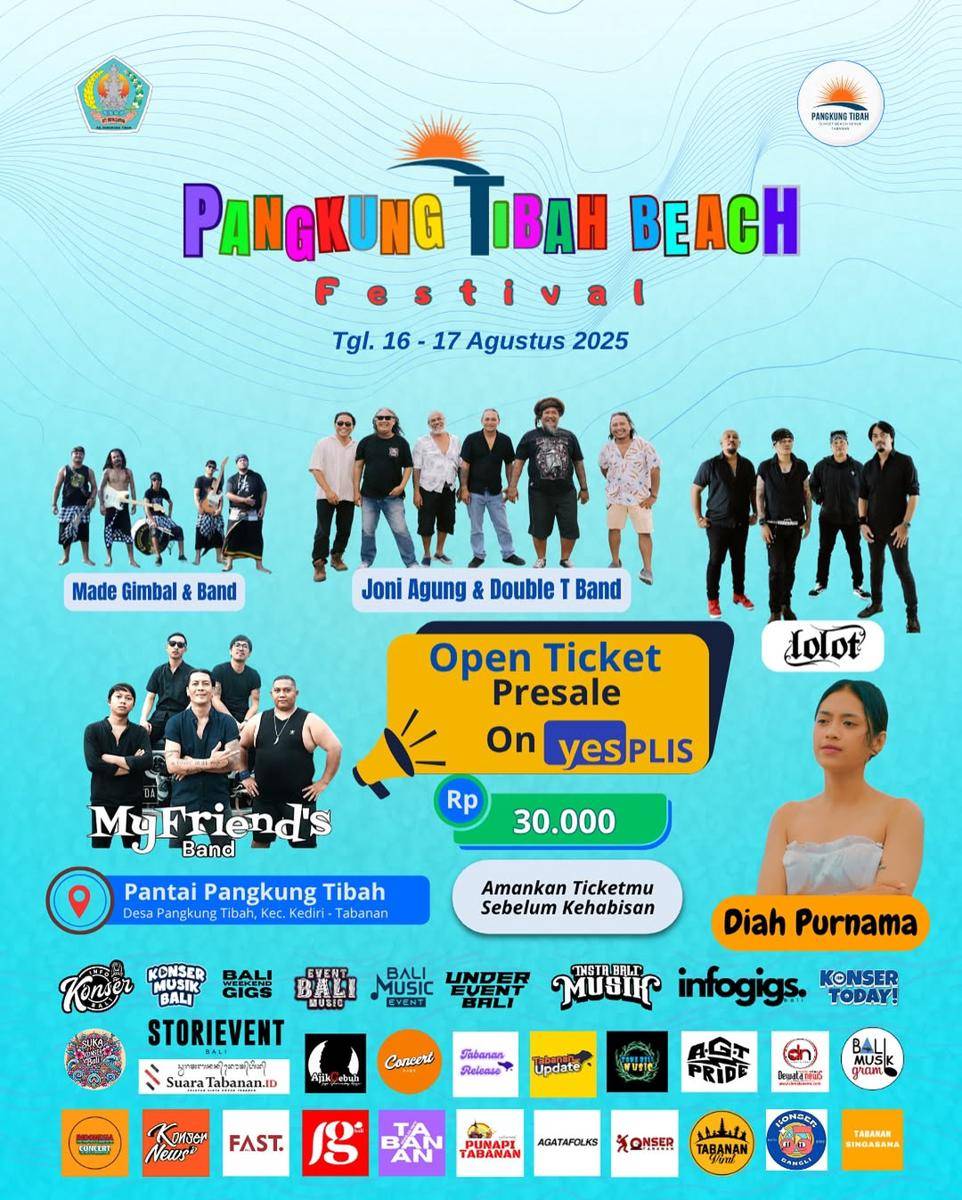 Poster resmi Pangkung Tibah Beach Festival 2025. (Instagram.com/sesetanfestival)