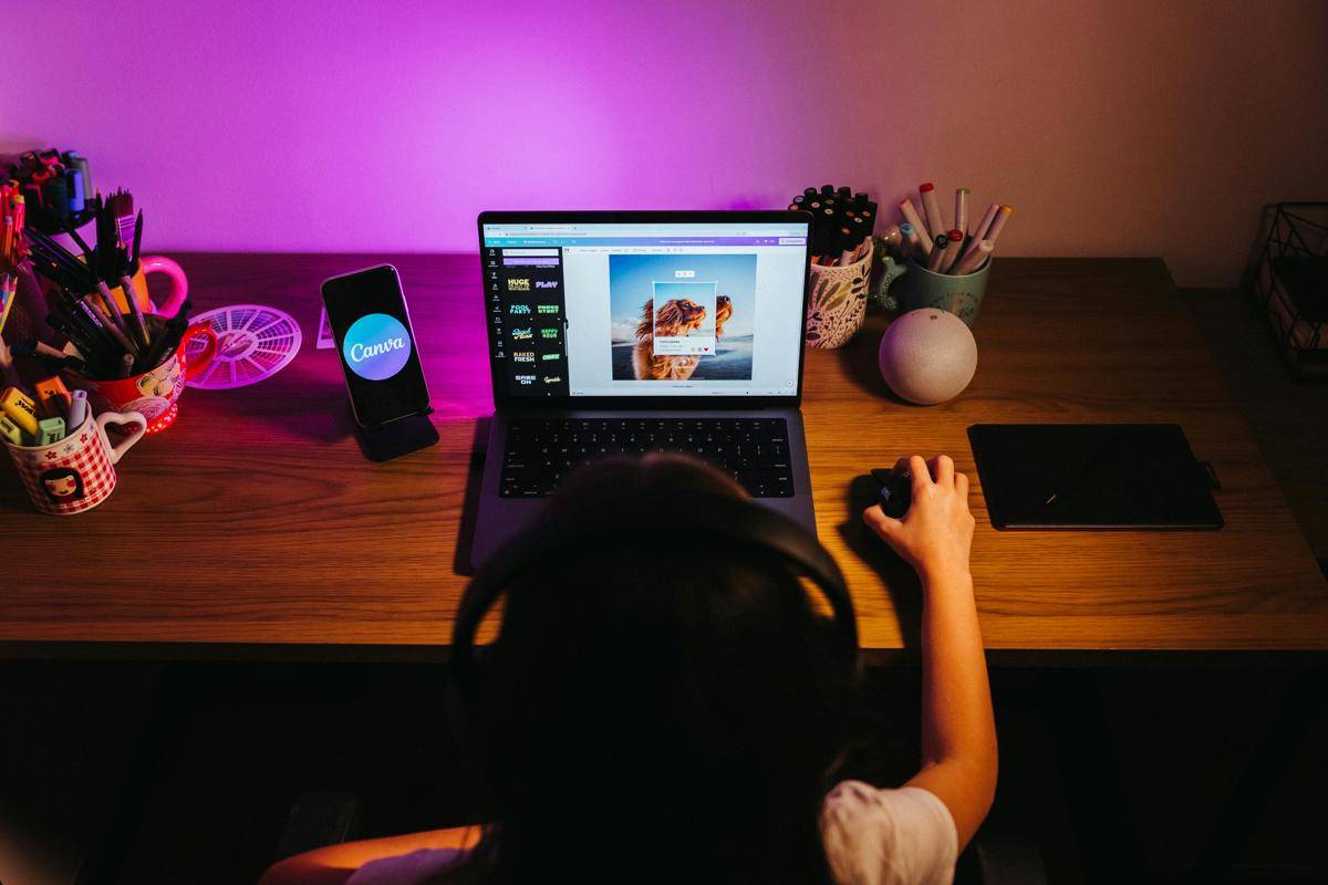 ilustrasi pakai grid atau frame di canva (pexels.com/Jonathan Borba)