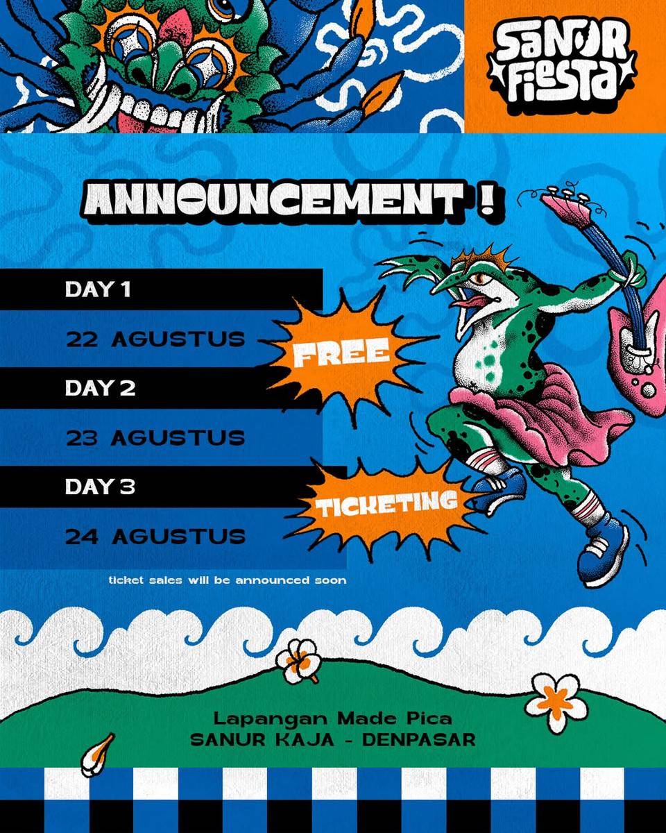 Informasi harga tiket Sanur Fiesta 2025. (Instagram.com/sanurfiesta)