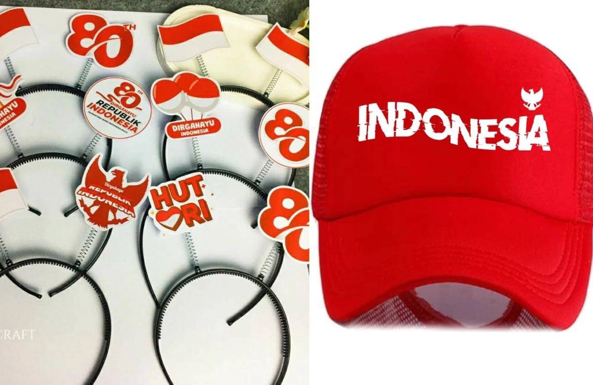 Aksesori tema kemerdekaan (shopee.co.id/Al'ula fashion dan shopee.co.id/Ika.craft)
