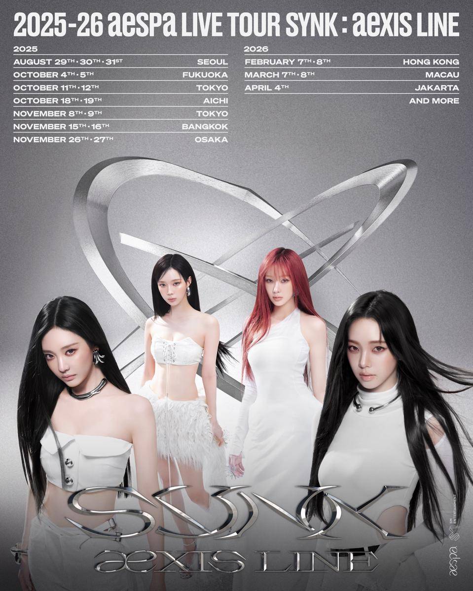 Poster Jadwal Konser AESPA TOUR SYNK : AEXIS LINE