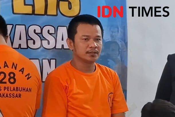 Resedivis pemalsu tike kapal laut di Makassar ditangkap polisi, Rabu (6/8/2025).