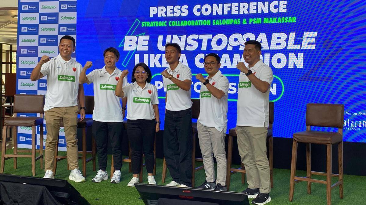 Peresmian kolaborasi antara Salonpas dengan PSM Makassar, Rabu (6/8/2025).