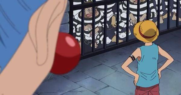 Buggy sadar gelang yang dipakai Luffy adalah kunci harta karun John - One Piece