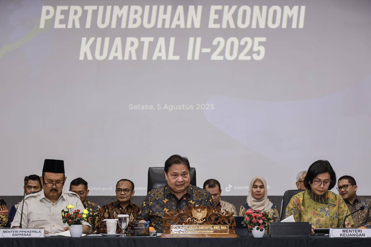 Mendag Airlangga Hartarto-Meneku Sri Mulyani