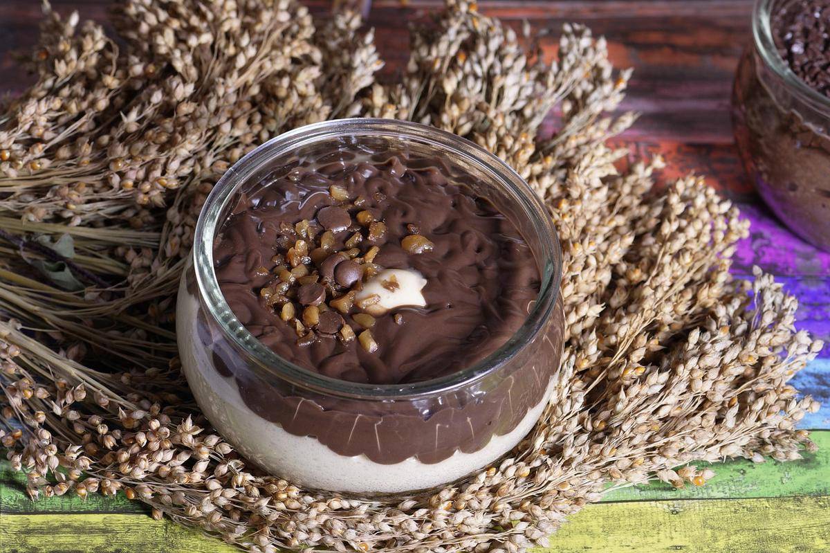ilustrasi mousse cokelat 