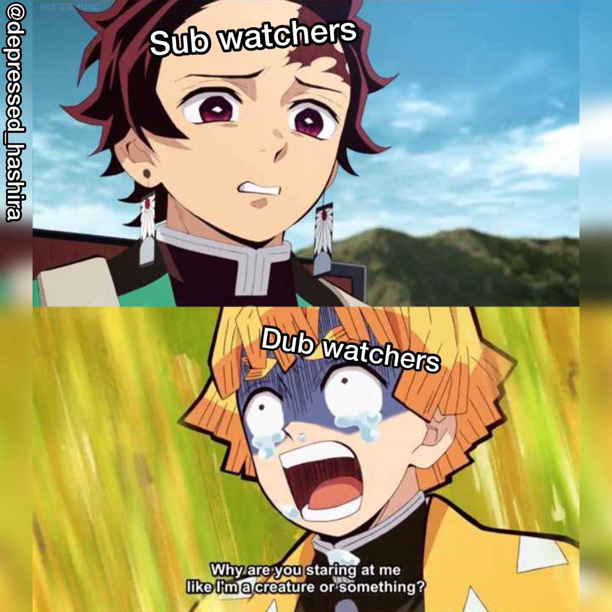 meme nonton anime versi dubbing