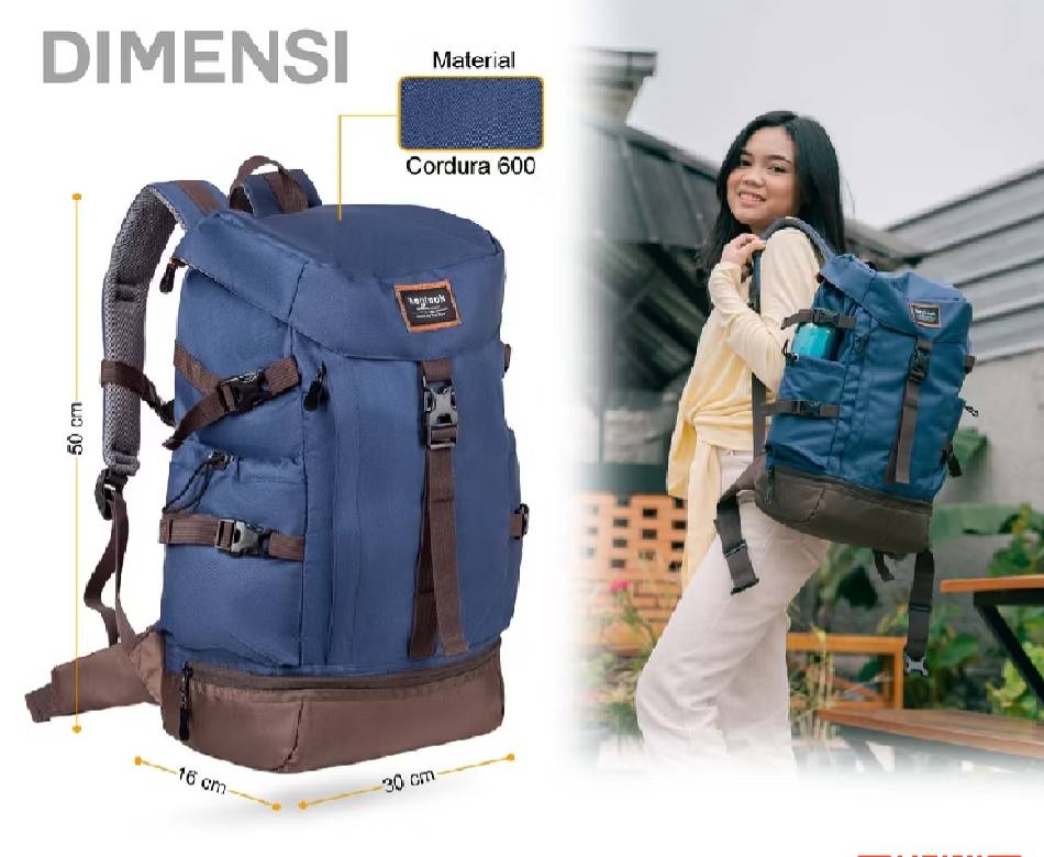 ilustrasi backpack Hameru (shopee.co.id/HEYLOOK Official Shop)