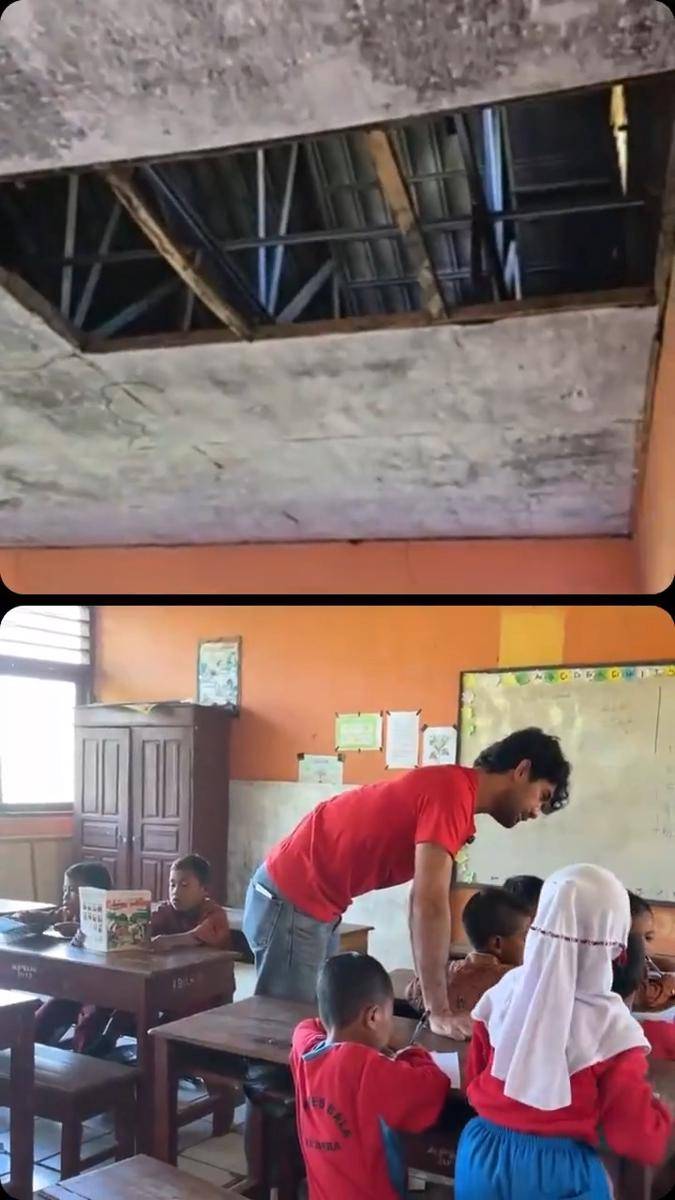 Reza Rahadian mengajar di sekolah NTB