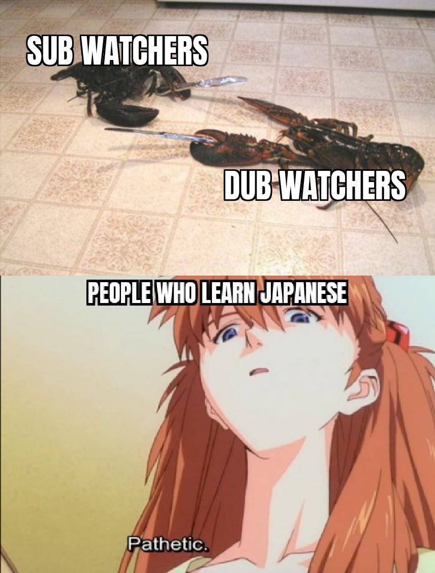 meme nonton anime versi dubbing